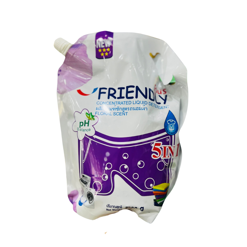 Nước Giặt Friendly Tím 5 in 1 - Giải pháp giặt giũ hoàn hảo cho gia đình - 2.3L