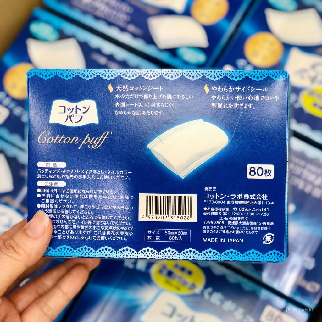 Bông Tẩy Trang Mép Hàn S Select - Hộp 80 Miếng