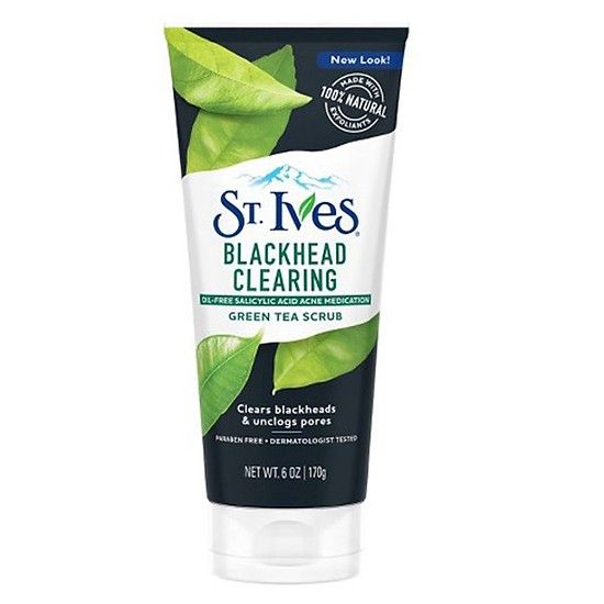 Tẩy Tế Bào Chết St.Ives Blackhead Clearing Green Tea Scrub (New Packag – Siêu Thị Luxy