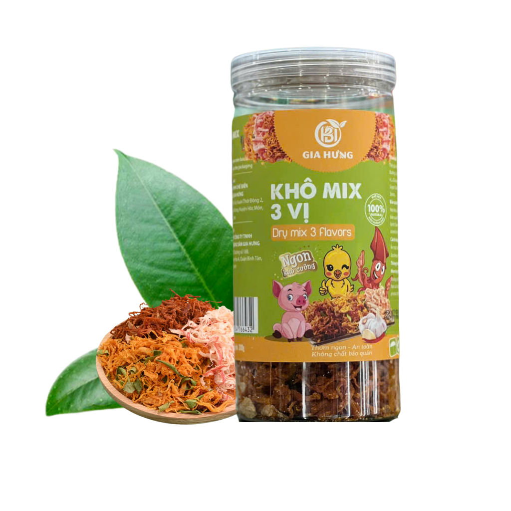 Khô Mix 3 Vị Gà – Heo – Mực