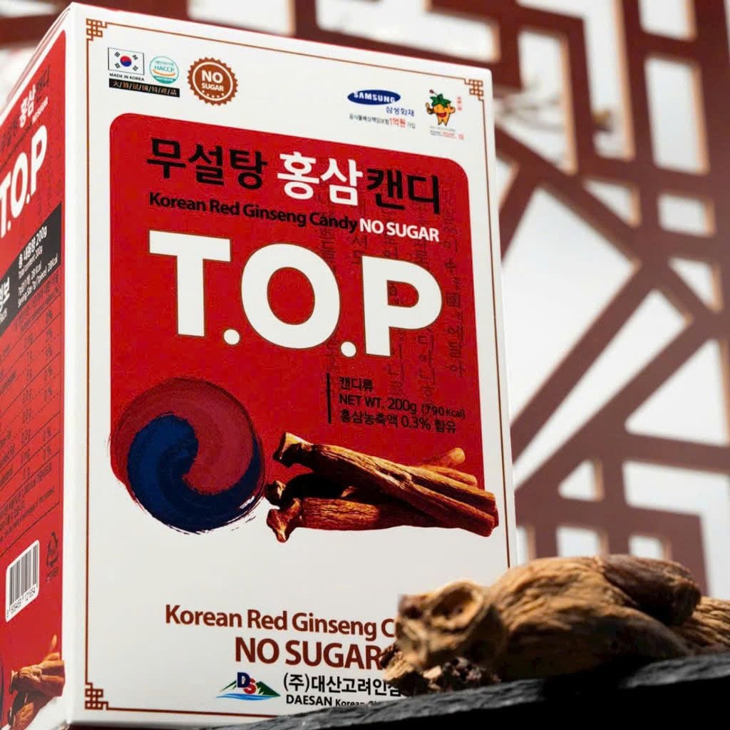 Kẹo Sâm Không Đường T.O.P Deasan -200g