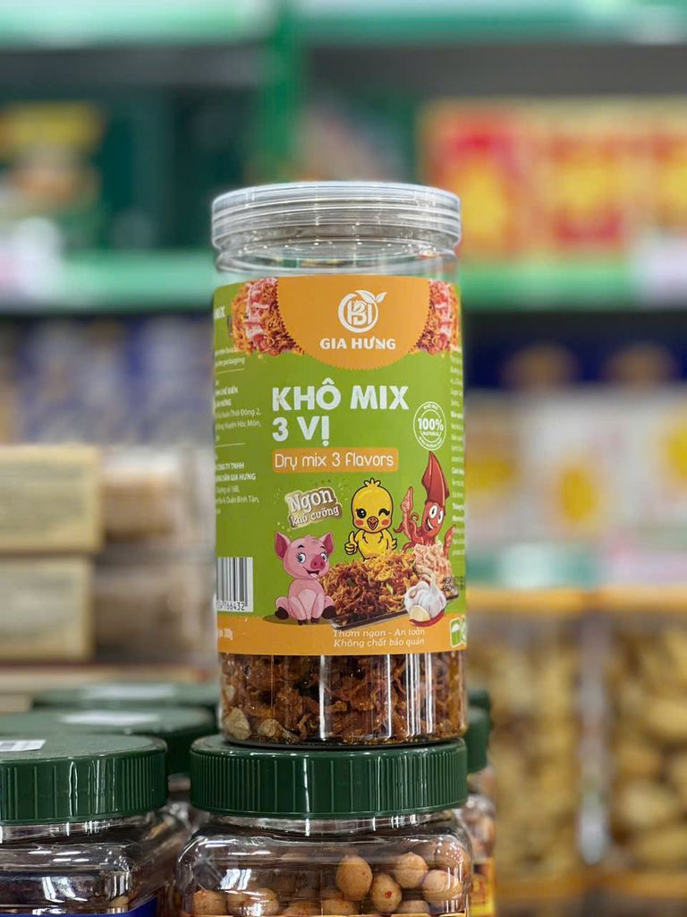 Khô Mix 3 Vị Gà – Heo – Mực