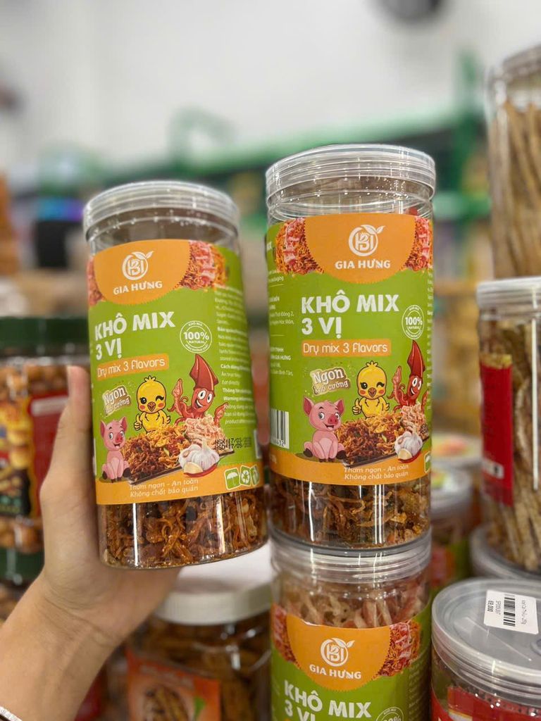 Khô Mix 3 Vị Gà – Heo – Mực