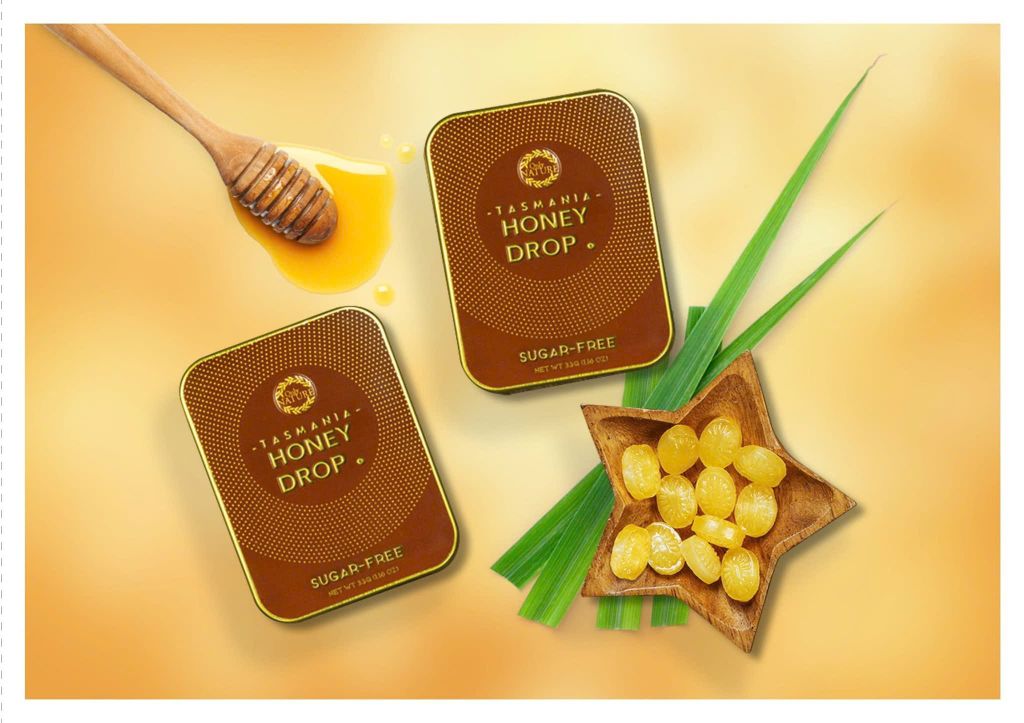 Kẹo Sả Nhân Mật Ong Không Đường Tasmania Honey - 33G