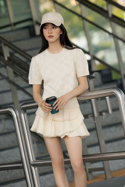  Áo Klyah Knit Top in Cream 