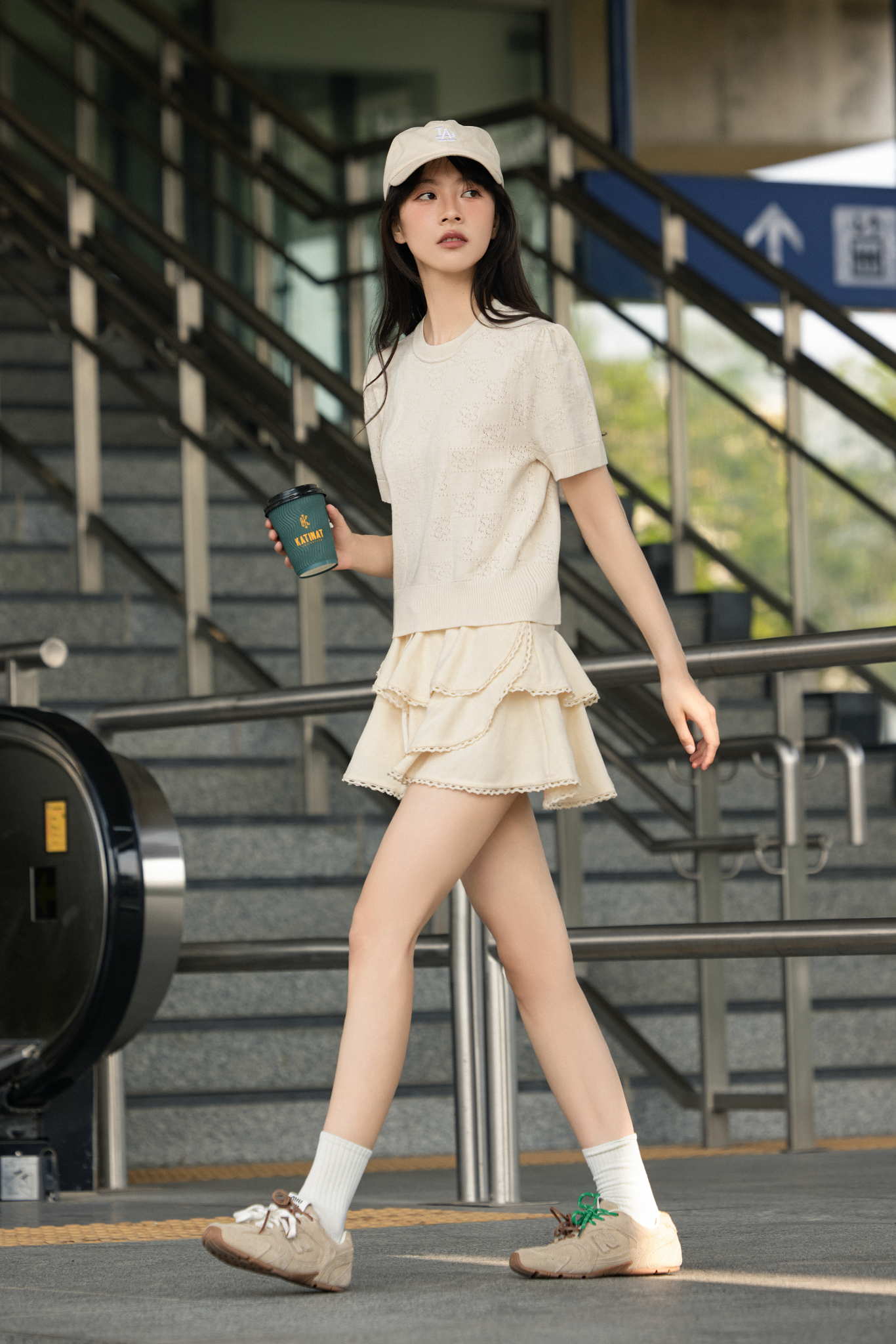 Áo Klyah Knit Top in Cream