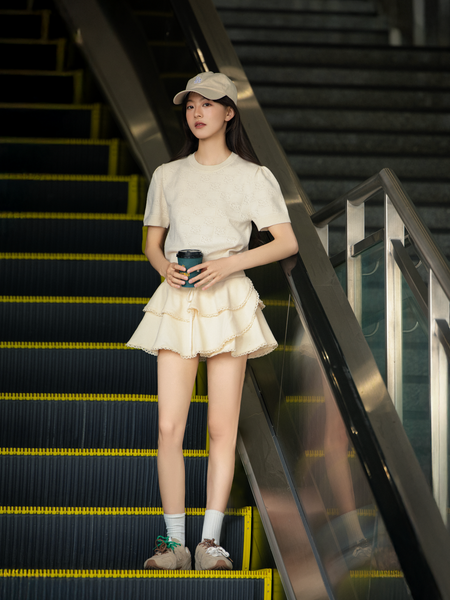  Áo Klyah Knit Top in Cream 
