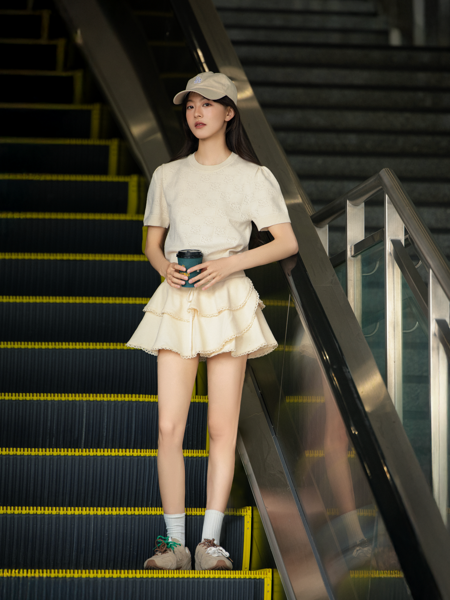 Áo Klyah Knit Top in Cream