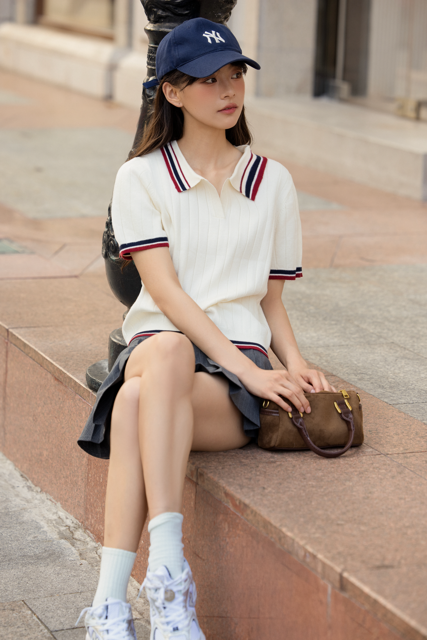 Áo Loxley Knit Top in Cream