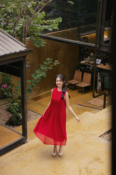  Clydie Maxi Dress in Red 