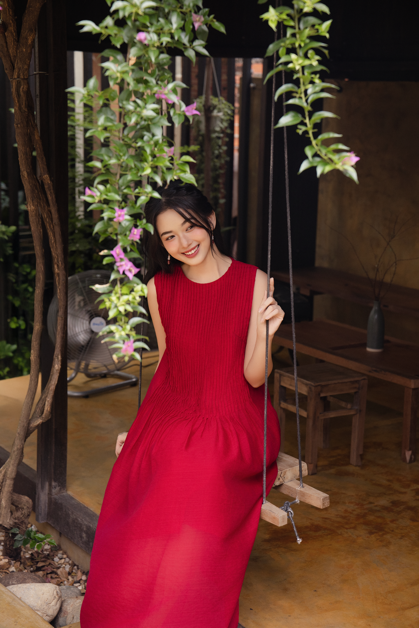 Clydie Maxi Dress in Red