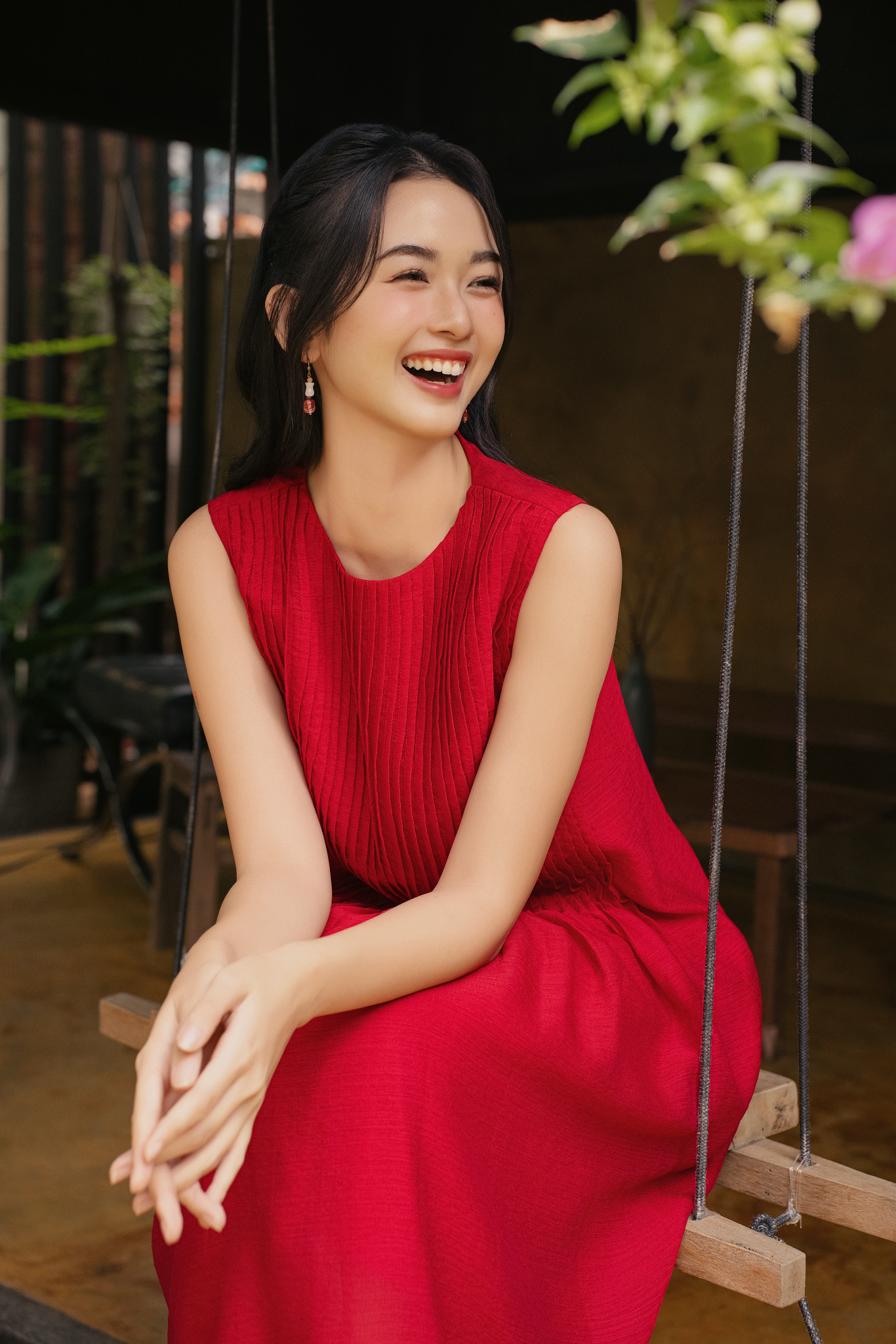Clydie Maxi Dress in Red