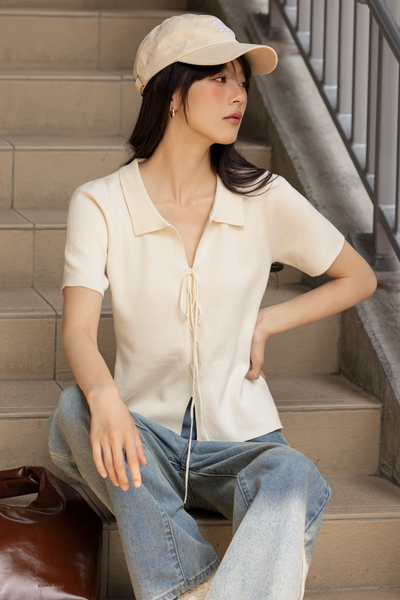 Áo Bexley Top in Cream