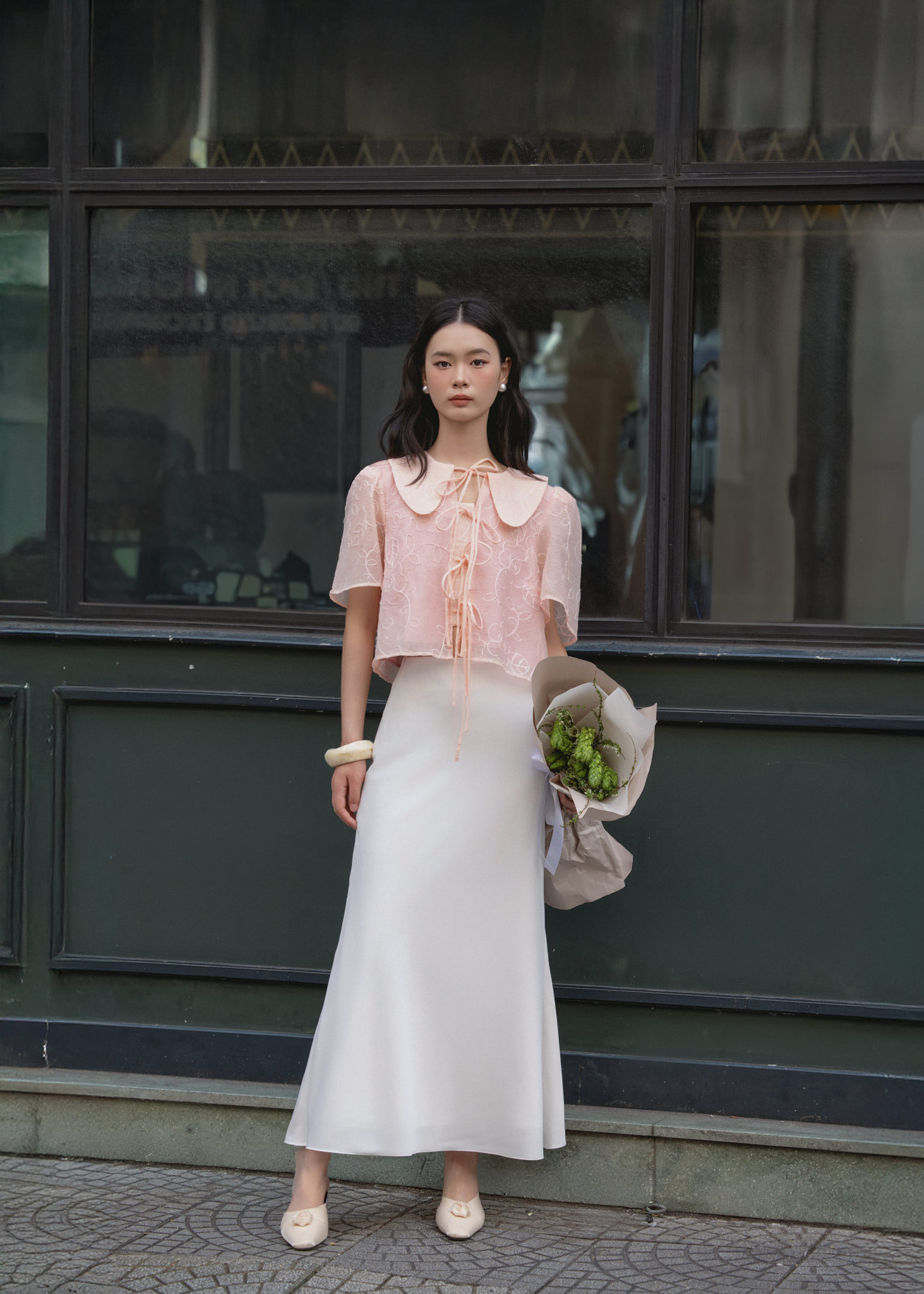 Áo Galene Fleur Top in Pink