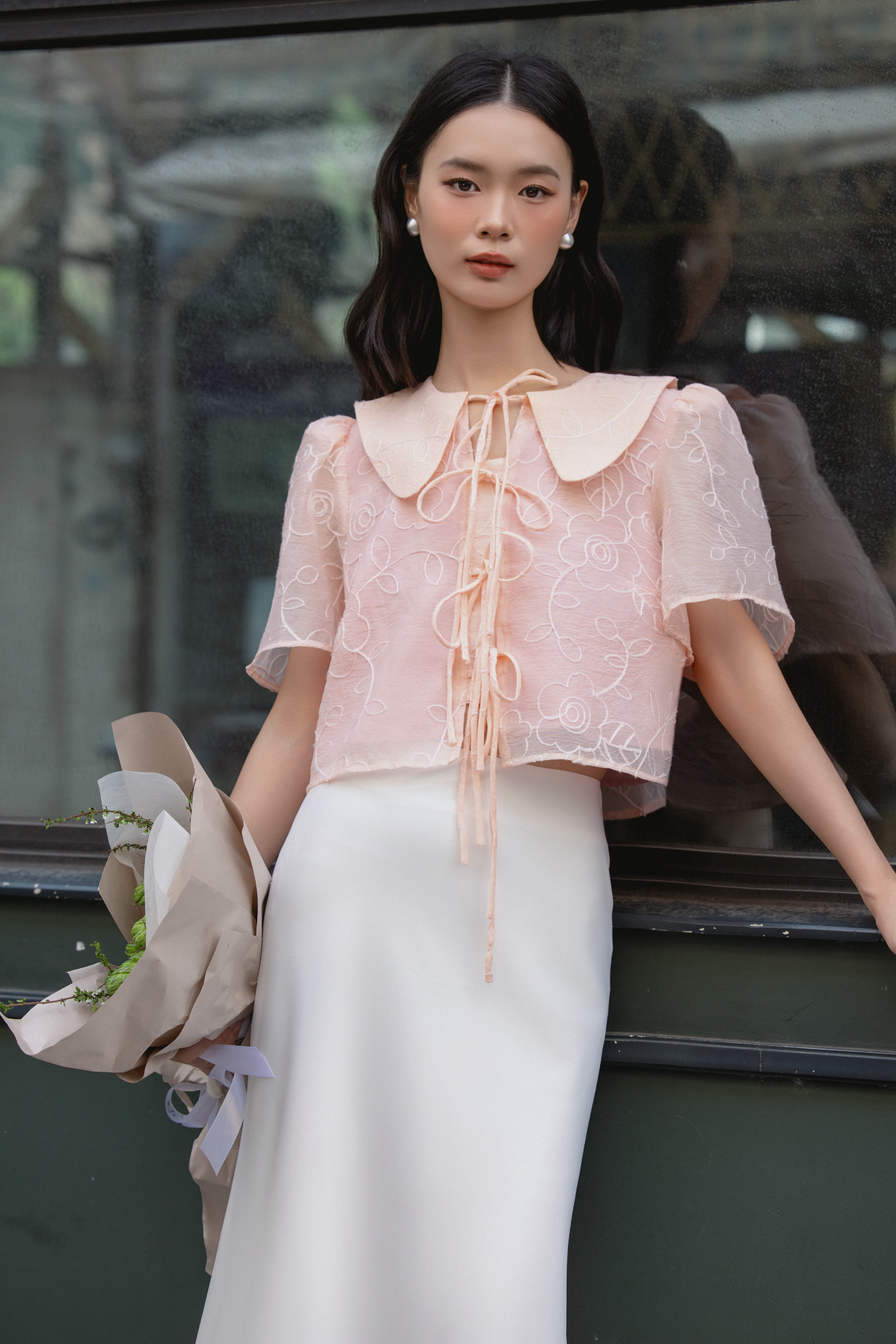 Áo Galene Fleur Top in Pink