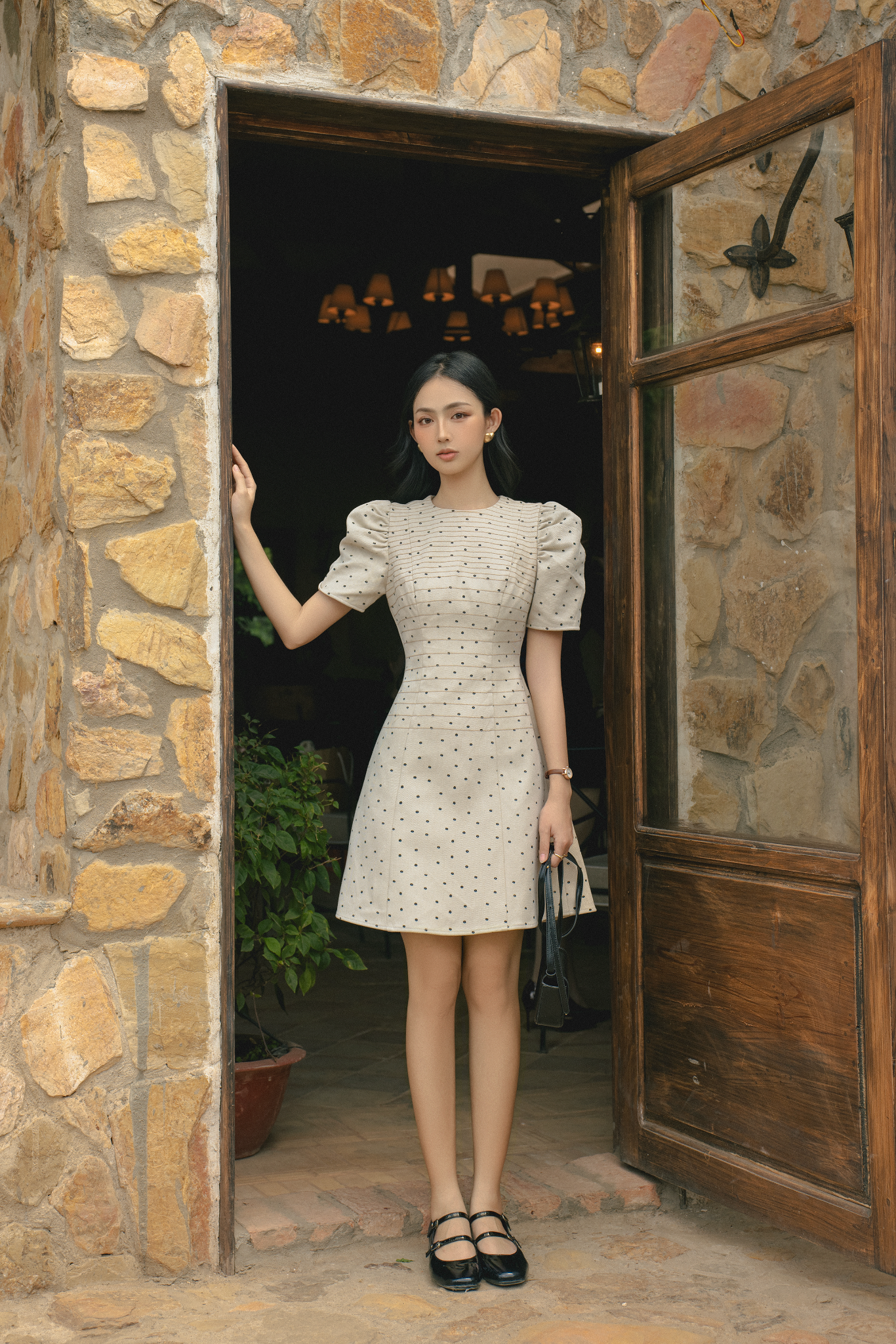Preenie Dress in Beige
