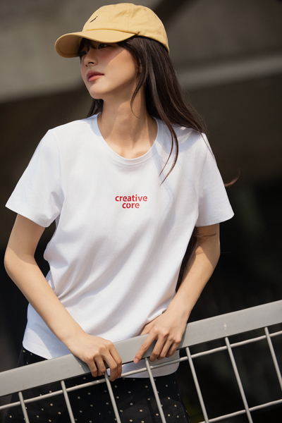  Áo Creative Core T Shirt in White 