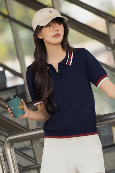 Áo Loxley Knit Top in Navy 