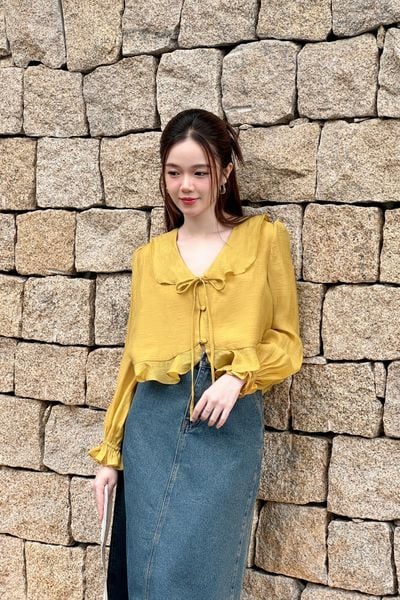  Áo Tansy Top in Yellow 