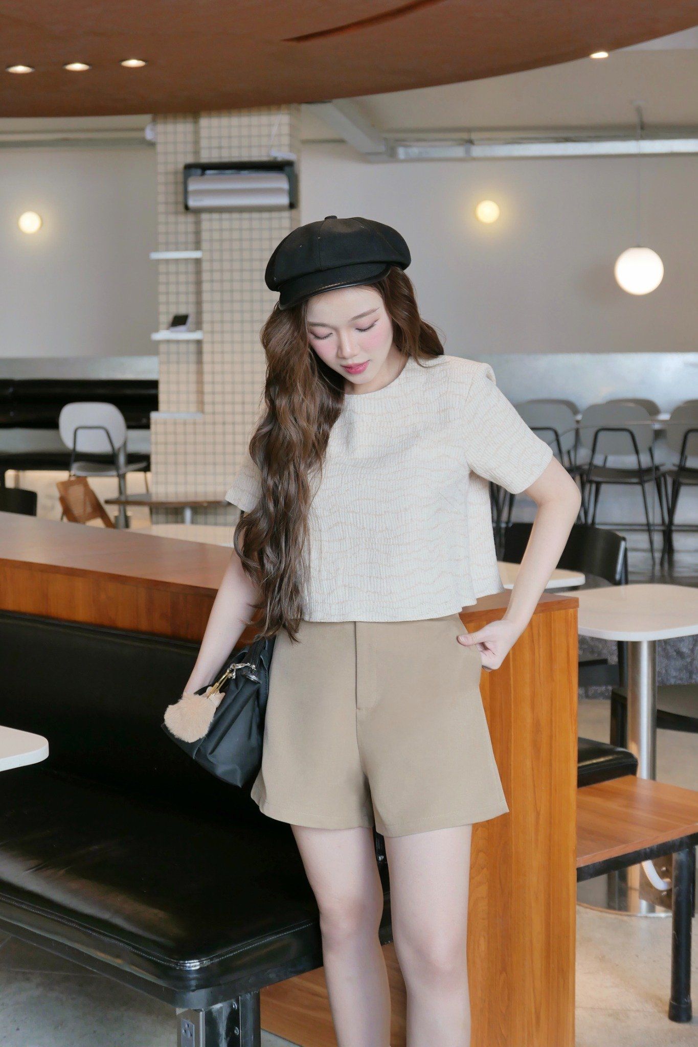 Áo Janey Top in Ivory