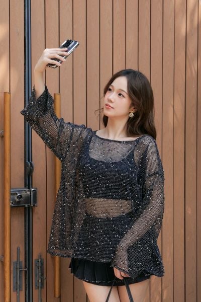  Áo Camisole Top in Black 