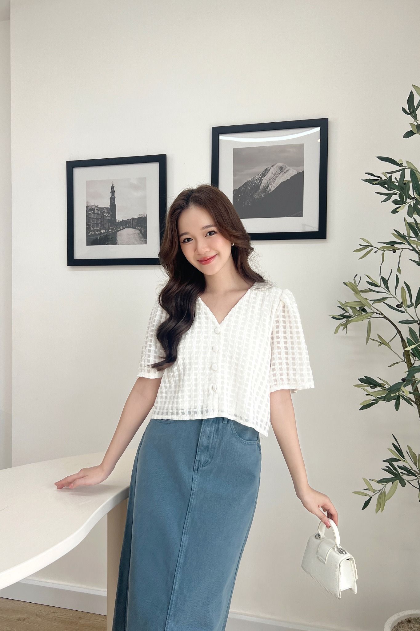 Áo Hebe Button Top (Online Only)