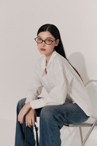  Áo White Linen Oversized Shirt 