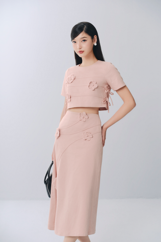 Set áo kèm chân váy Jannat Set in Pink