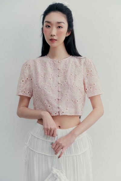  Áo Ottilie Fleur Top in Pink (HCM Only) 