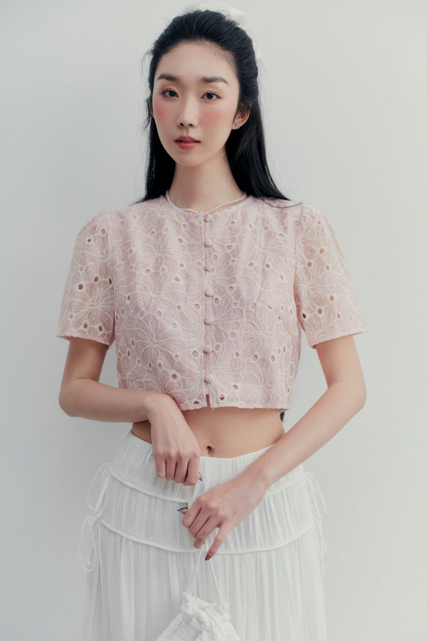Áo Ottilie Fleur Top in Pink (HCM Only)