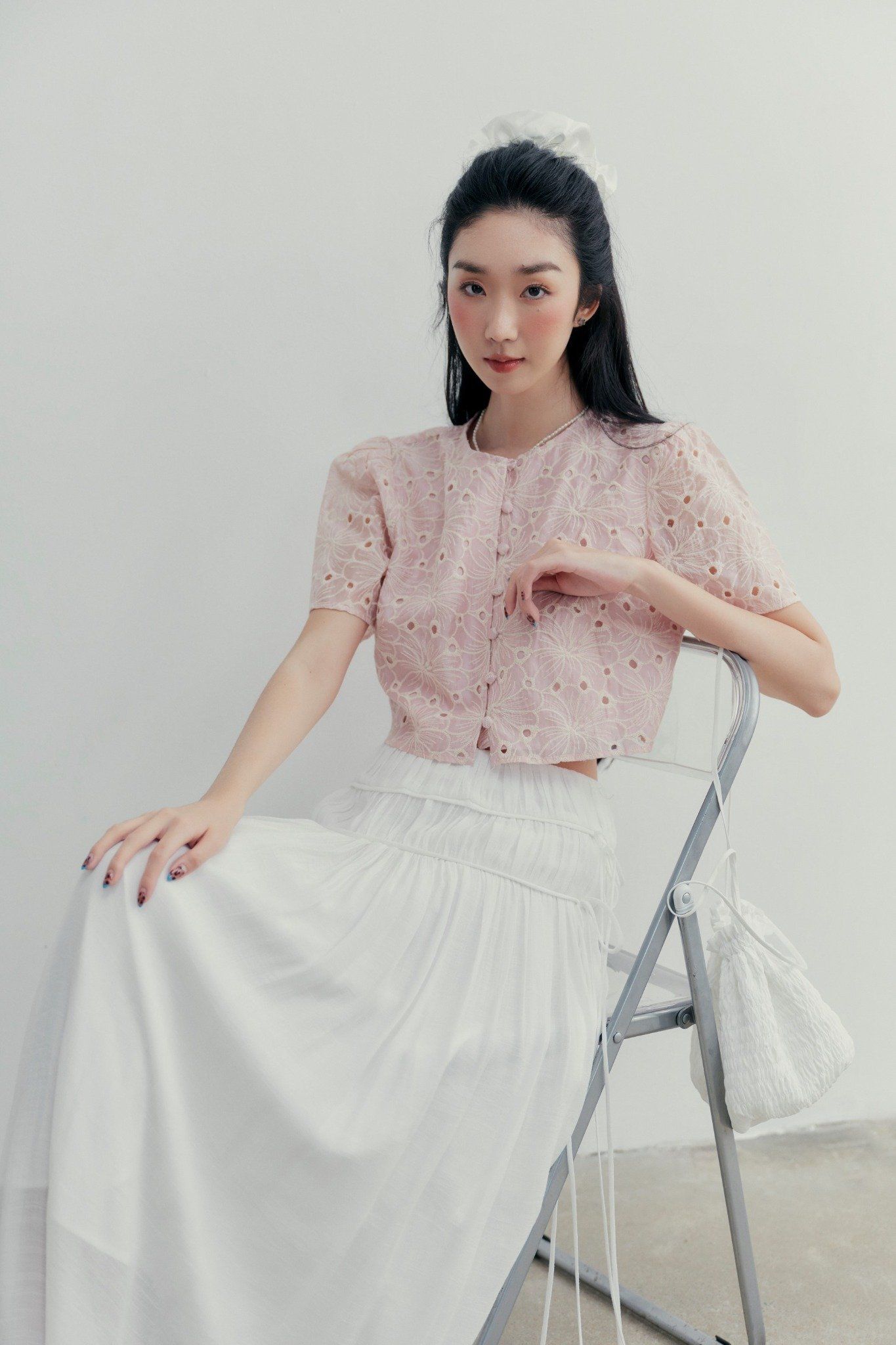 Áo Ottilie Fleur Top in Pink (HCM Only)