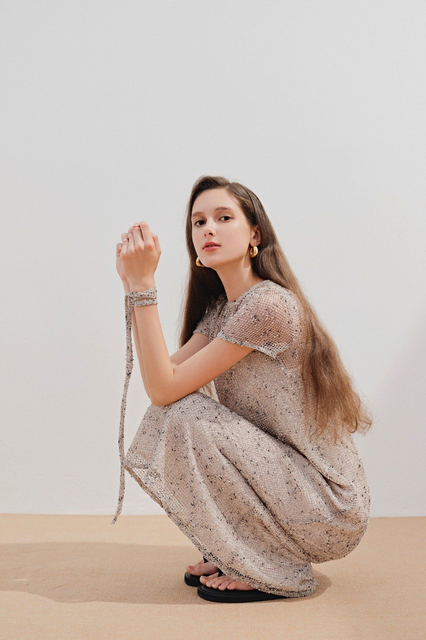 Coco Dress in Beige