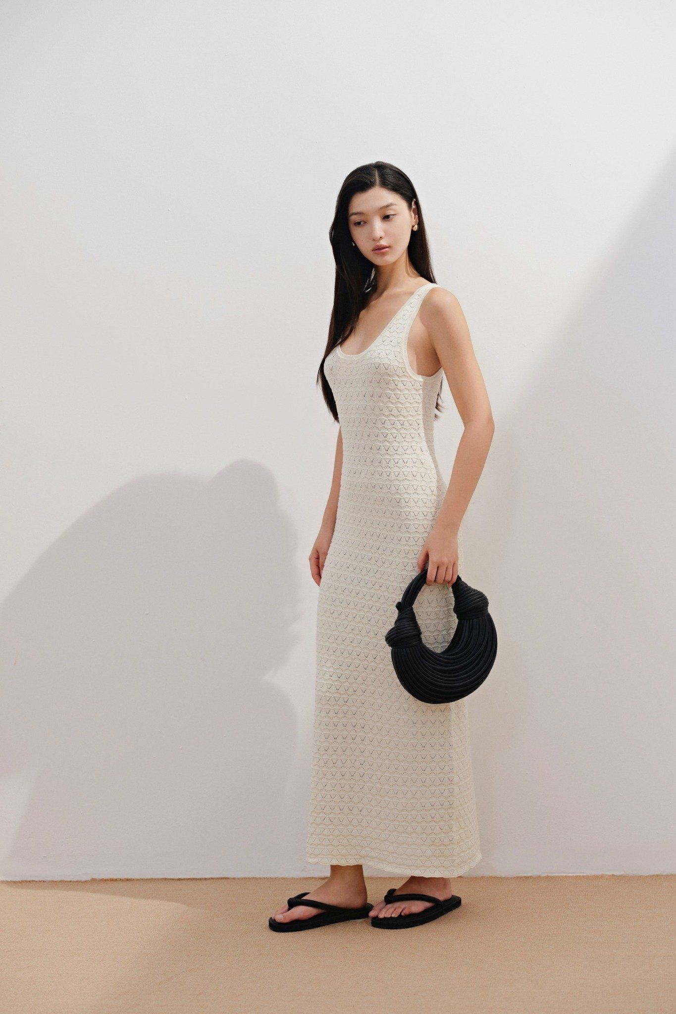Janie Knit Dress in Cream
