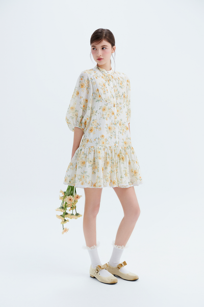  Fiorella Fleur Dress in Yellow 