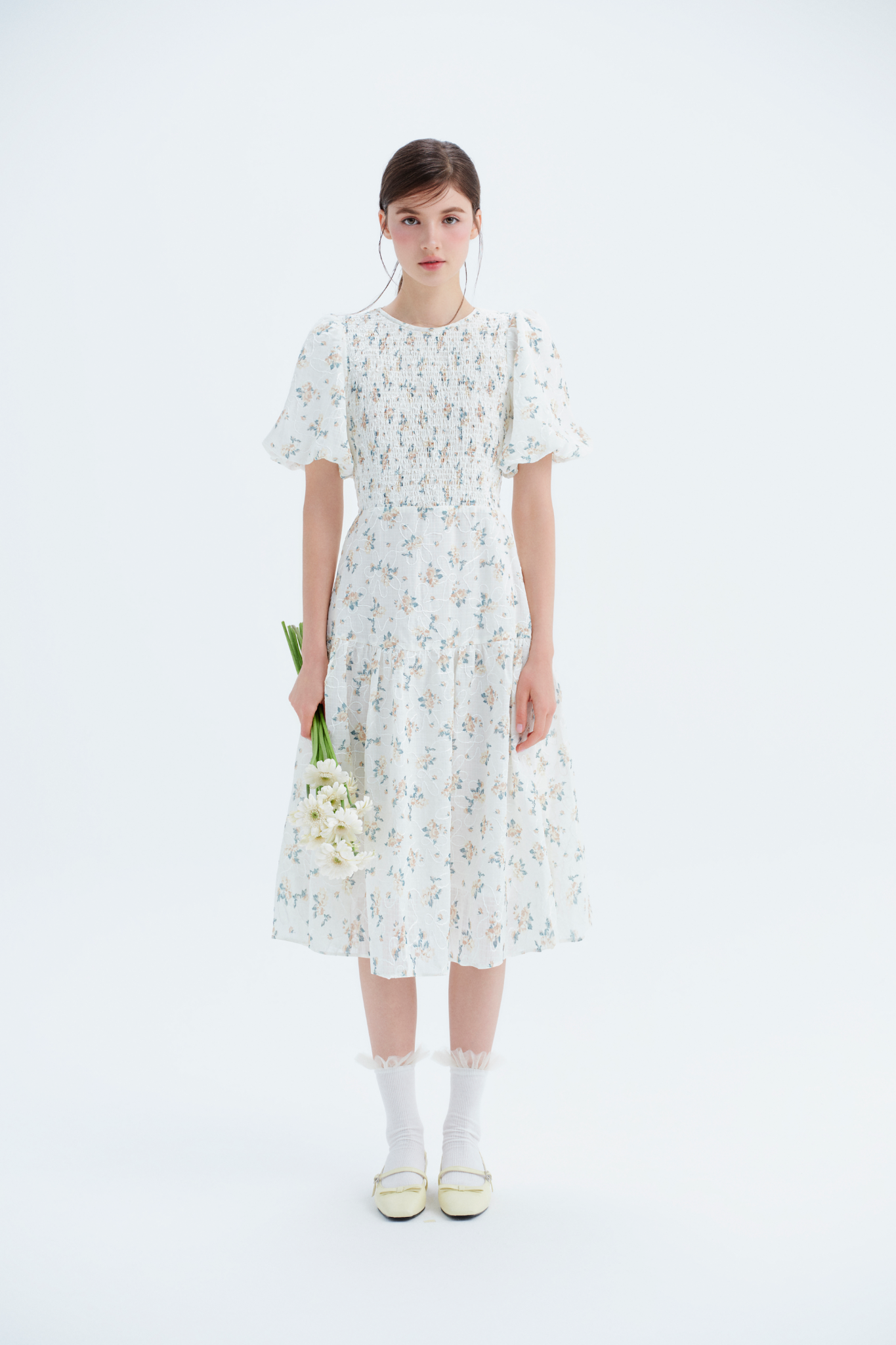 Lia Fleur Dress in Honey Cream