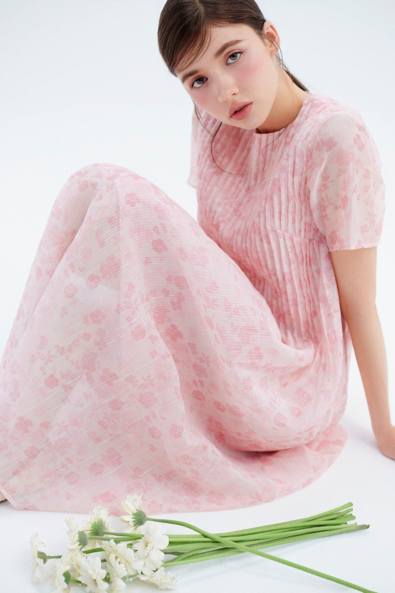 Bettina Maxi Dress in Tea Rose