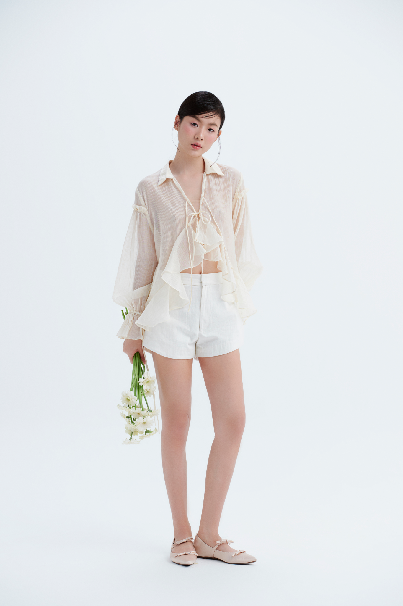 Áo Cynara Maxi Top in Cream