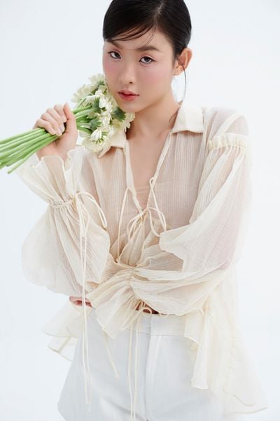  Áo Cynara Maxi Top in Cream 