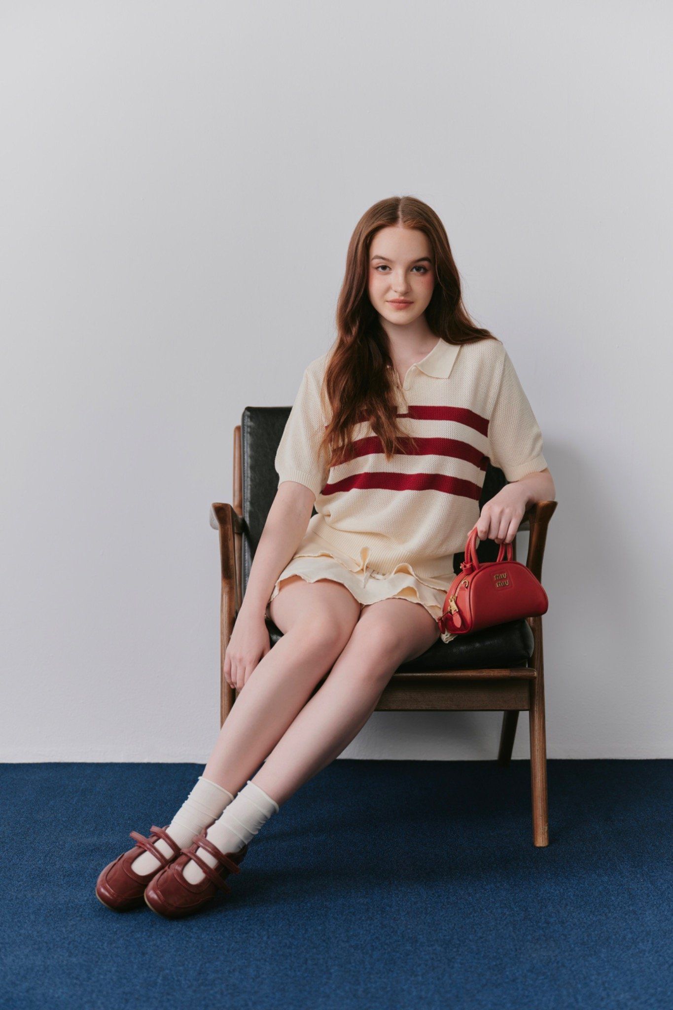 Áo Calais Red Striped Top