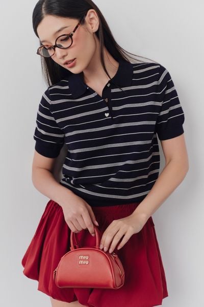  Áo Harin Knit Top in Navy 