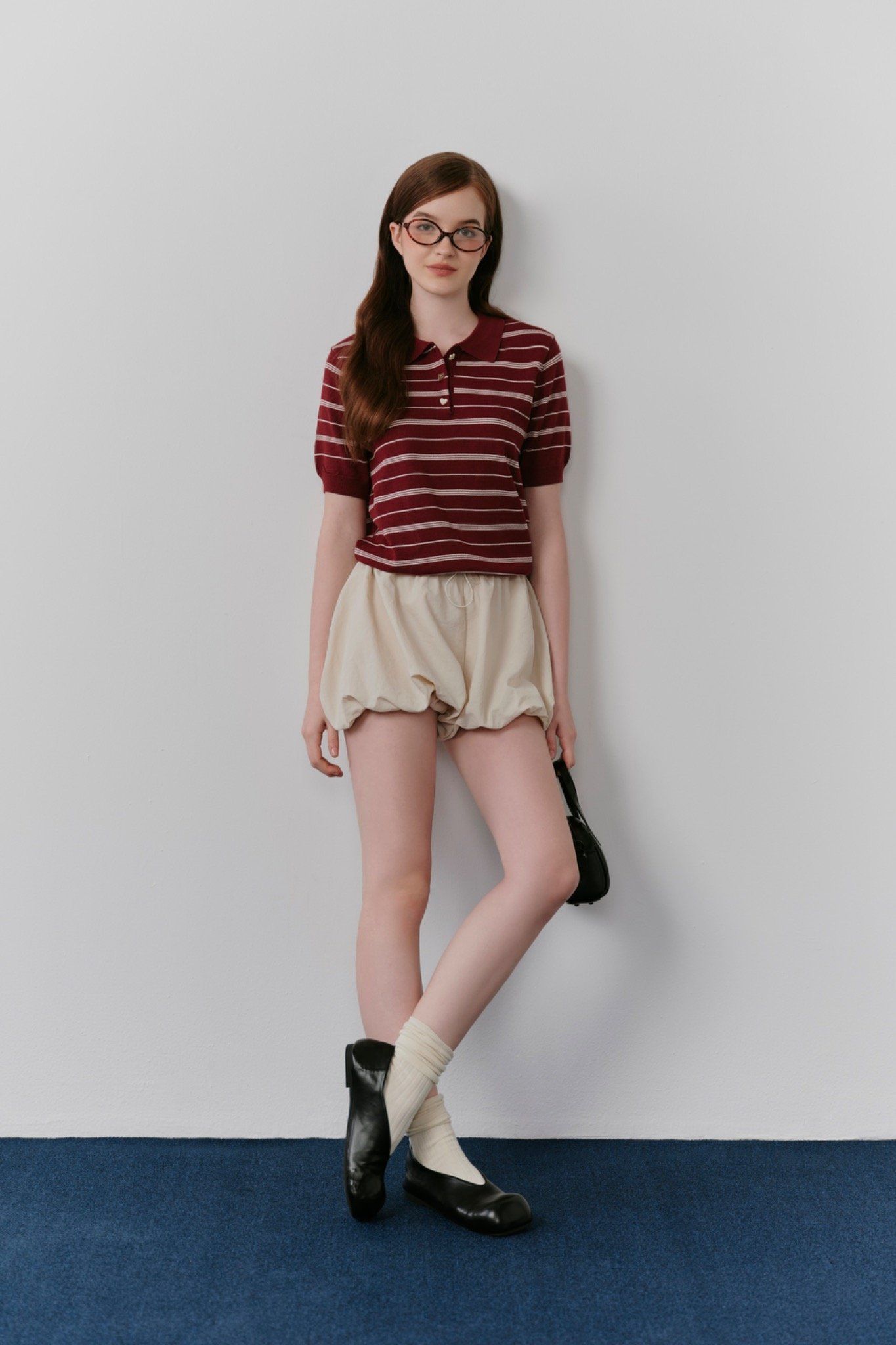 Áo Harin Knit Top in Red