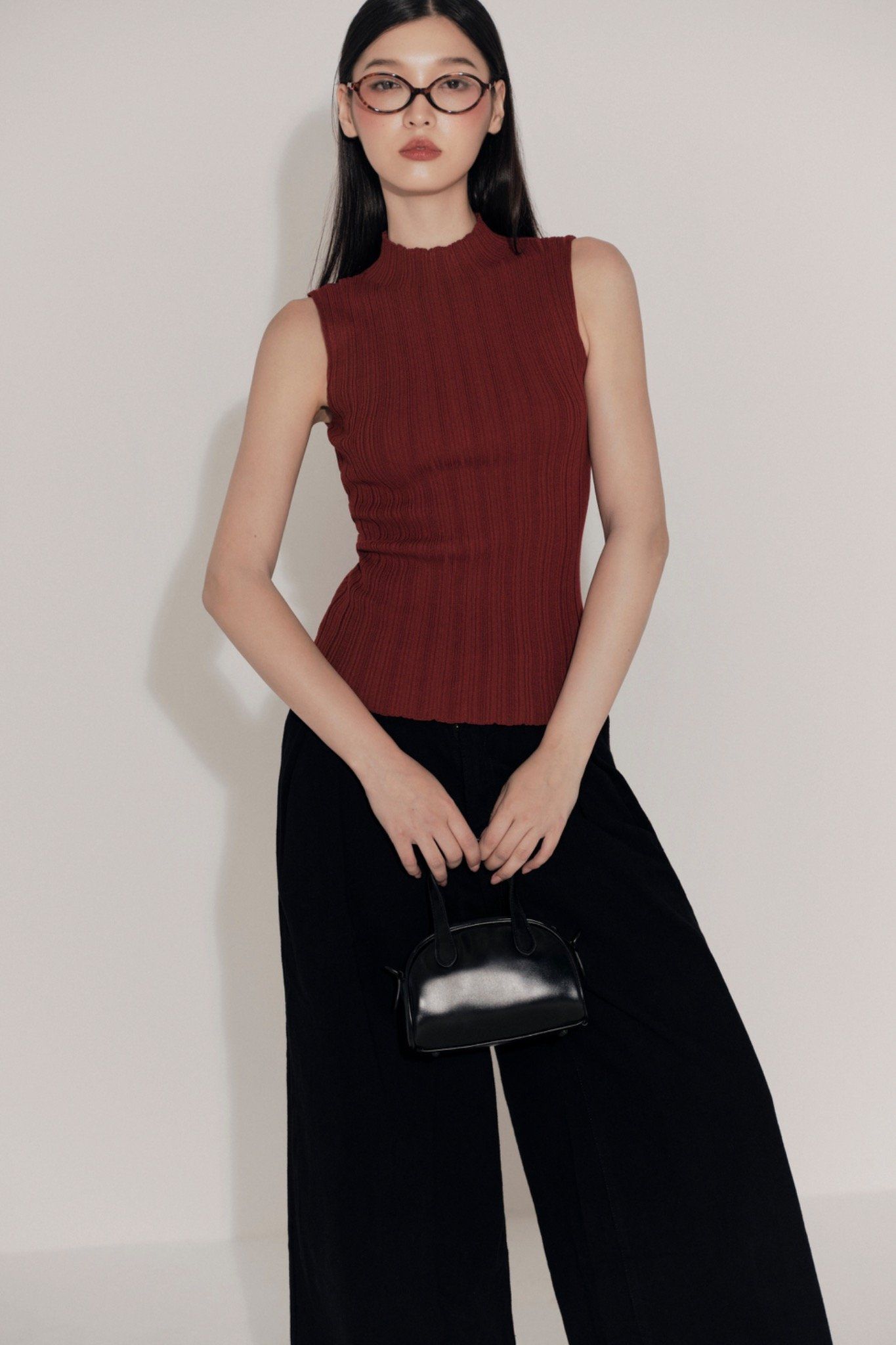 Áo Janece Knit Top in Red