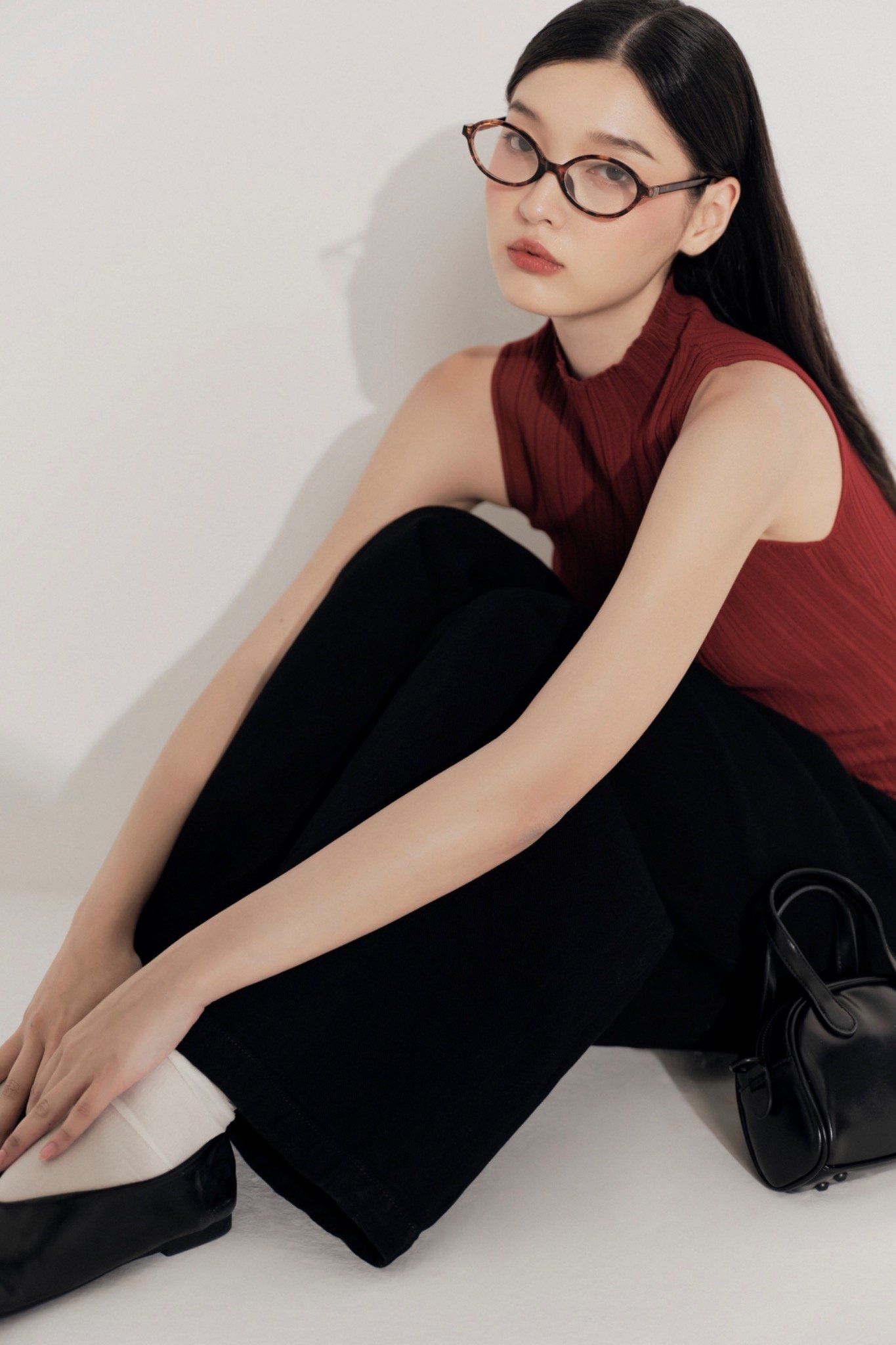 Áo Janece Knit Top in Red