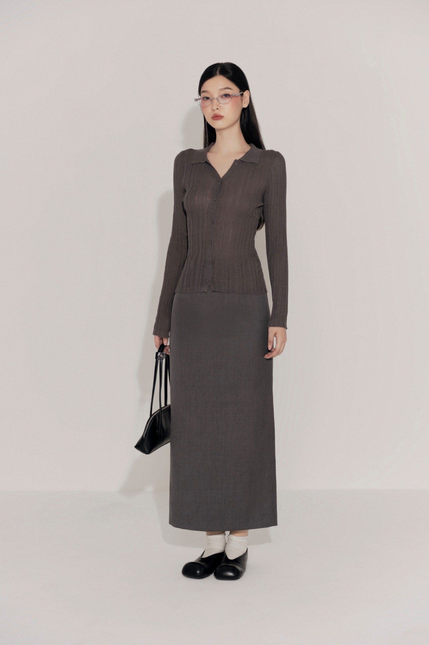 Áo Josilyn Knit Top in Gray