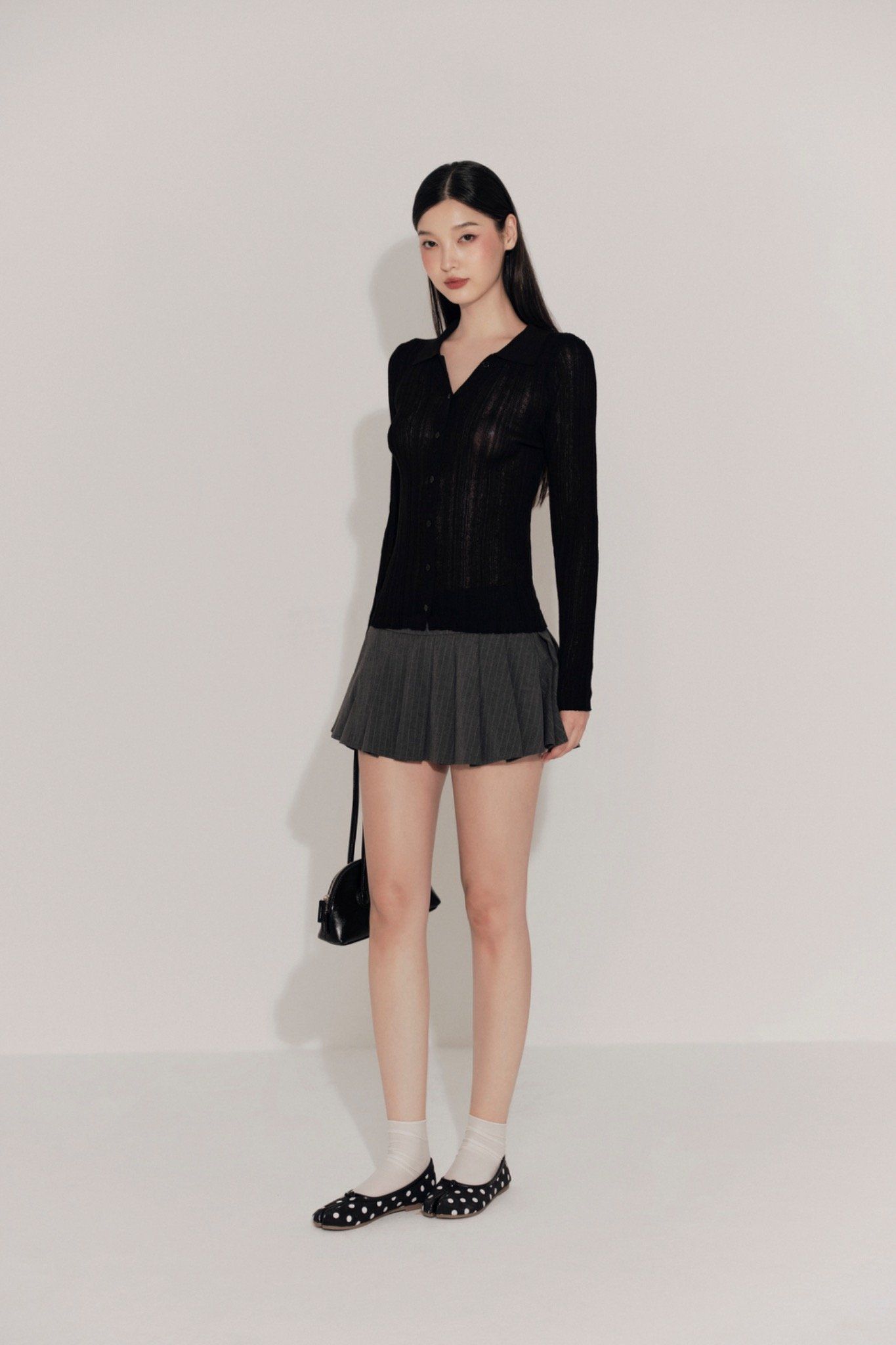 Áo Josilyn Knit Top in Black