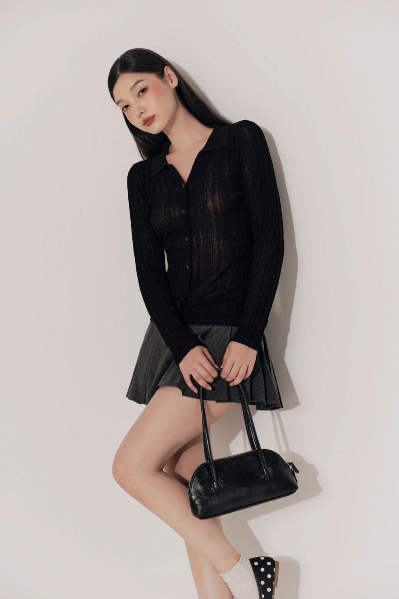 Áo Josilyn Knit Top in Black
