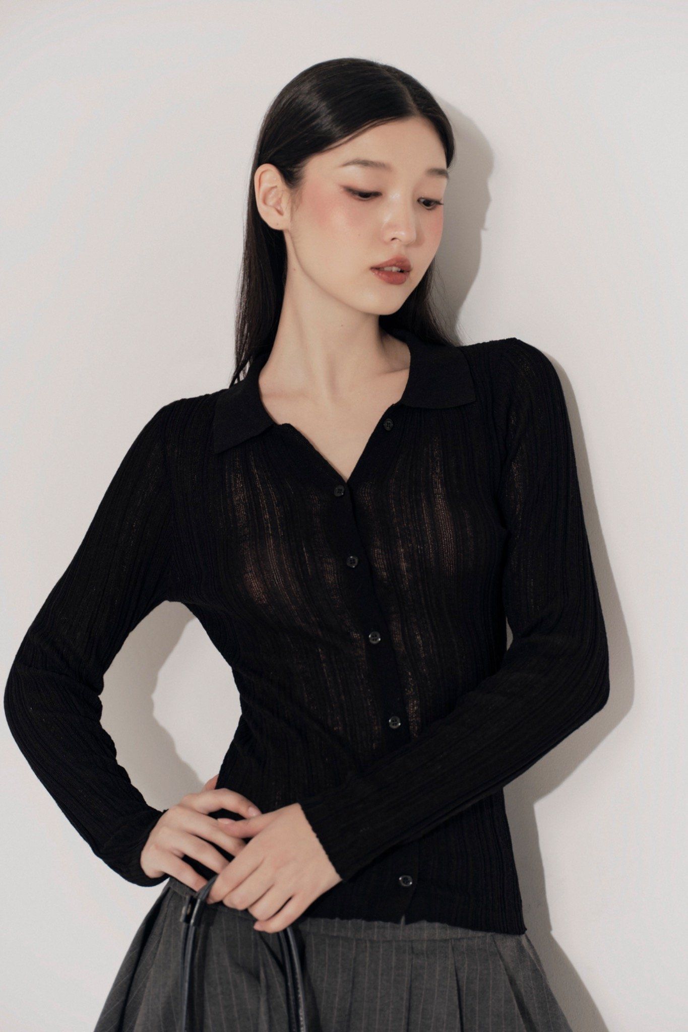 Áo Josilyn Knit Top in Black