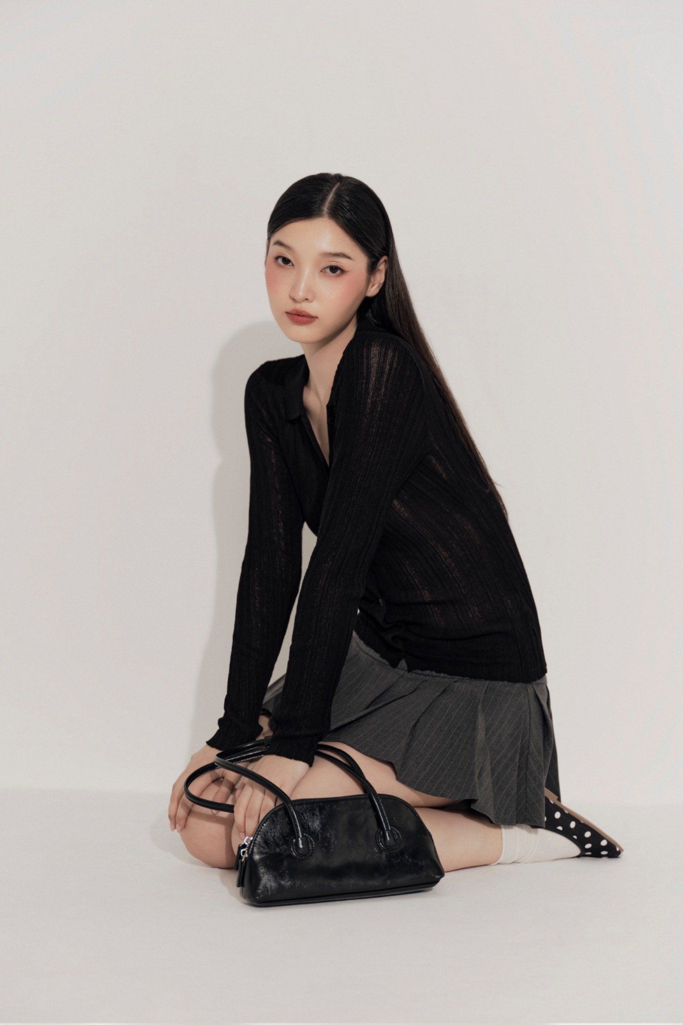 Áo Josilyn Knit Top in Black