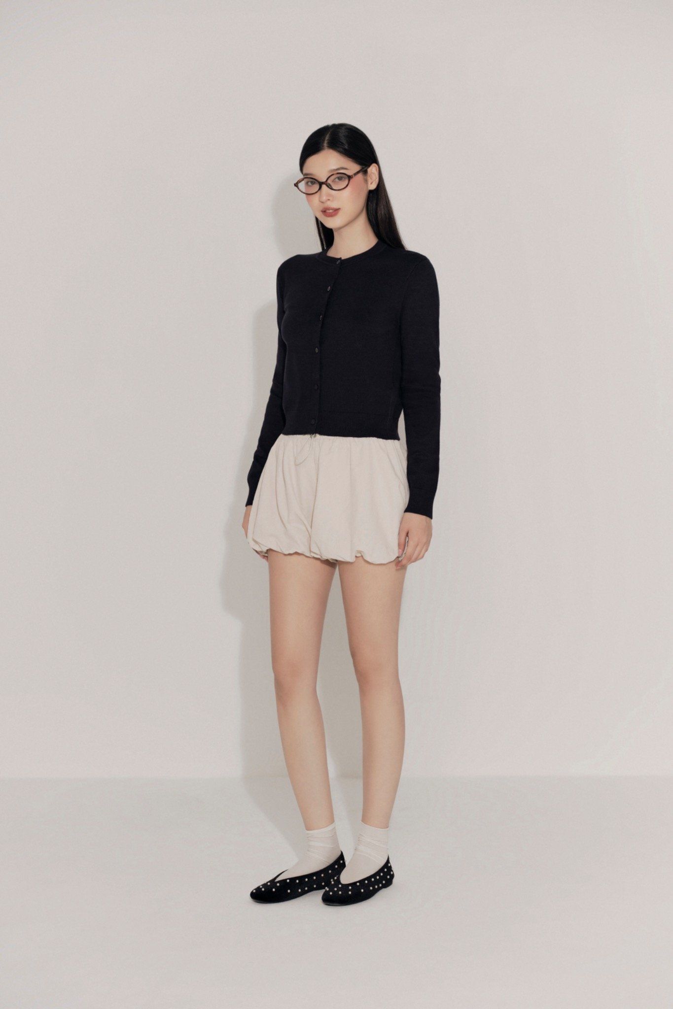 Áo Yona Long Sleeve Top in Navy
