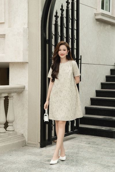  Taja Loose Dress in Cream 